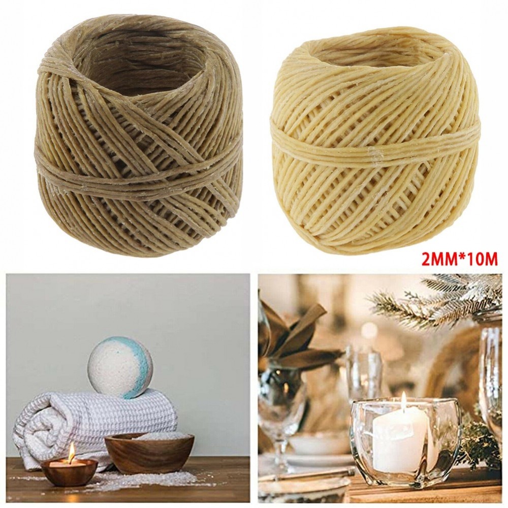 【BIG SALE】Beeswax Wicks Parts Accessories 1 Roll Organic Wicks 10m Beeswax Coated-HAPY