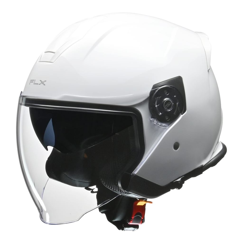LEAD Industrial Bike Jet Helmet with Inner Shield FLX White Size L (Under 59-60 cm)