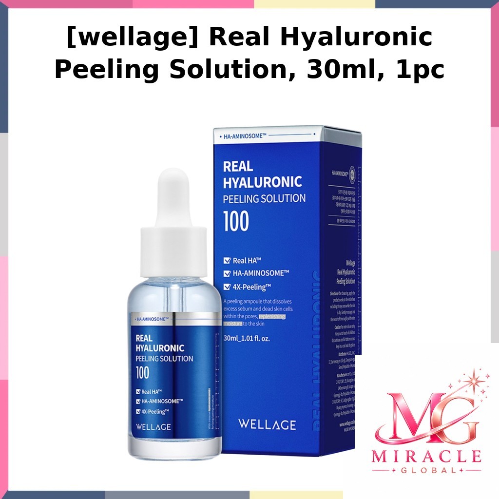 [wellage] Real Hyaluronic Peeling Solution, 30ml, 1pc / Korean Peeling Solution / สูตรขัดผิว by MIRA