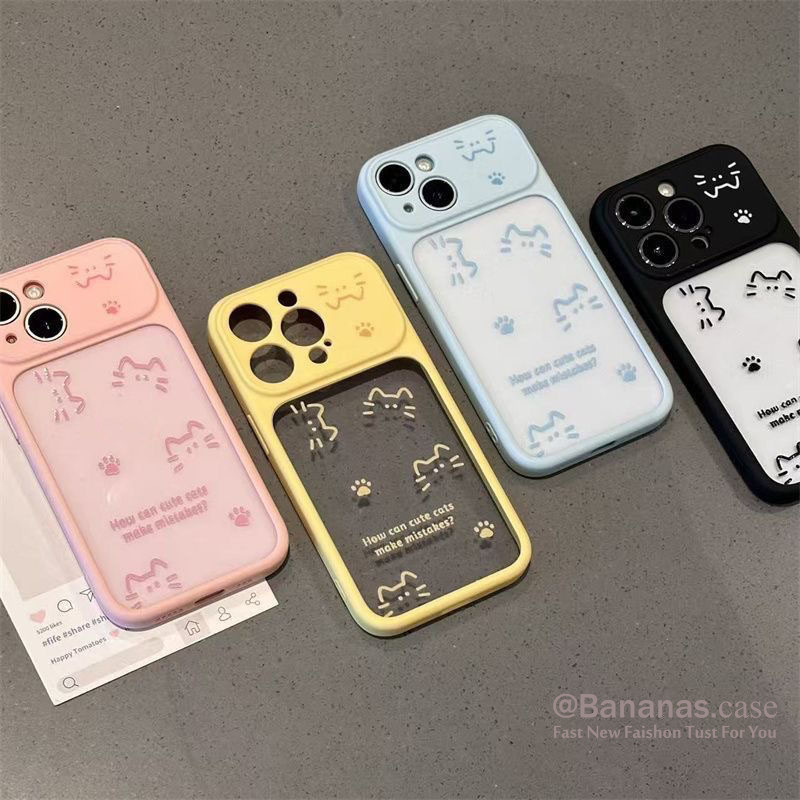 น่ารักสีลูกกวาดสายแมว 2-in-1 เคสโทรศัพท์สําหรับ iPhone 17 16 15 14 13 12 11 Pro Max
