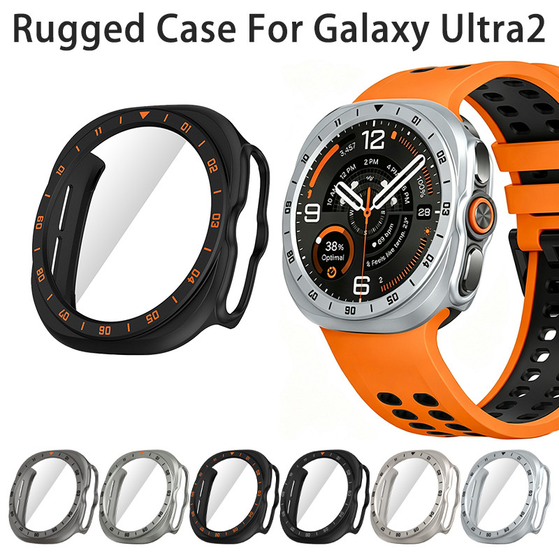 กระจกนิรภัยที่ทนทานสําหรับ Samsung Galaxy Watch Ultra 2 47 มม. 2026 กรอบกันชนฝาครอบป้องกัน