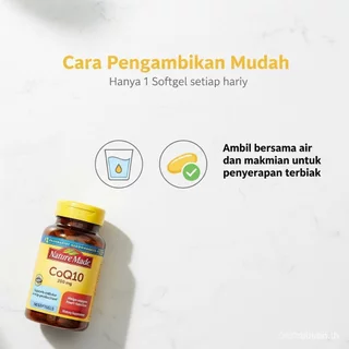 Nature Made CoQ10 200 มก. 140 ซอฟท์เจลคุณภาพสูงเพื่อสุขภาพหัวใจและรองรับพลังงาน Expiry 2028 SWLS WRXO