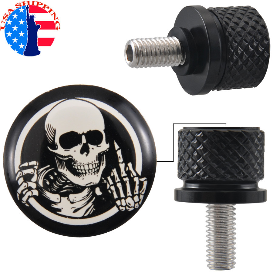 Knurled Design ติดตั้งง่ายที่นั่งด้านหลัง Bolt สําหรับ Harley Davidson Dyna Softail Sportster Tourin