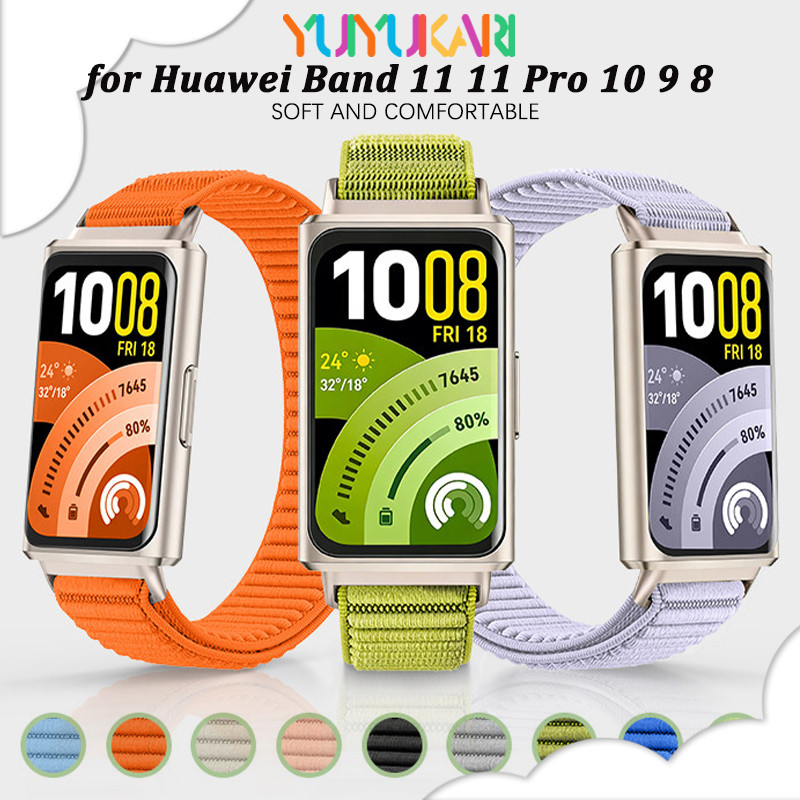 สายรัดไนลอนหลอกสำหรับนาฬิกาสมาร์ท for Huawei Band 11/11 Pro Repalcement Band สำหรับ for Huawei Band 10 9 8 NFC