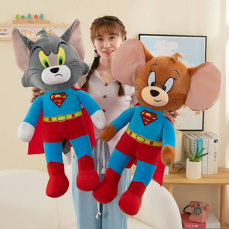 Superman Cat and Mouse Plush Doll Tom Jerry Superman Cat and Mouse Plush Doll Tom Jerry gYD3