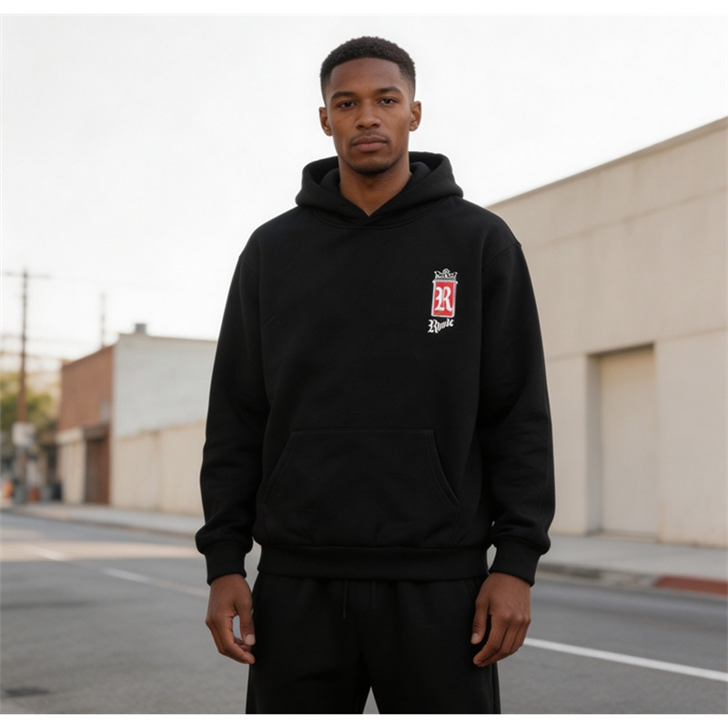 American Niche High Street Wear RHUDE 26ss ฤดูใบไม้ร่วงฤดูหนาว Retro โลโก้พิมพ์ Casual Hooded Sweats