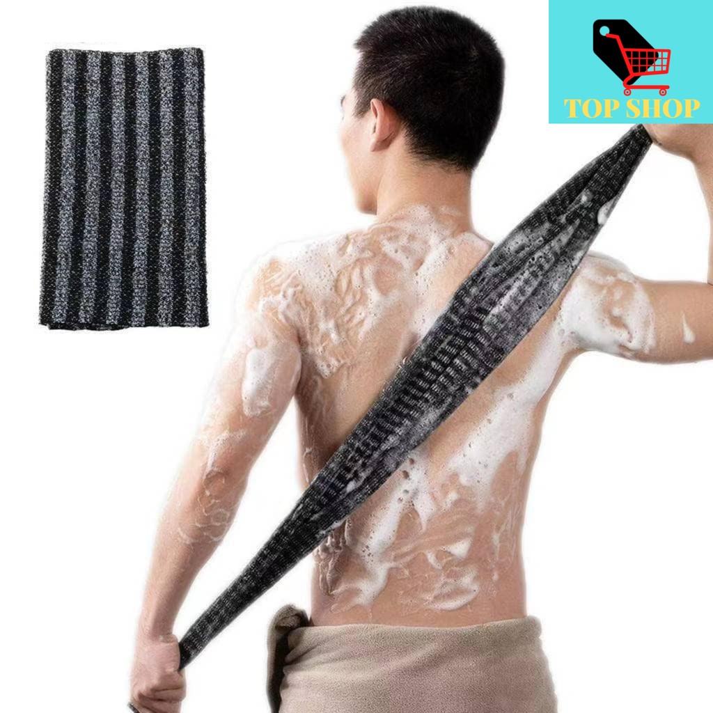 za Top Shop 1pc Back Scrubber for Shower Body Scrubbing Towel Carbon Fiber Bath Wash Cloth