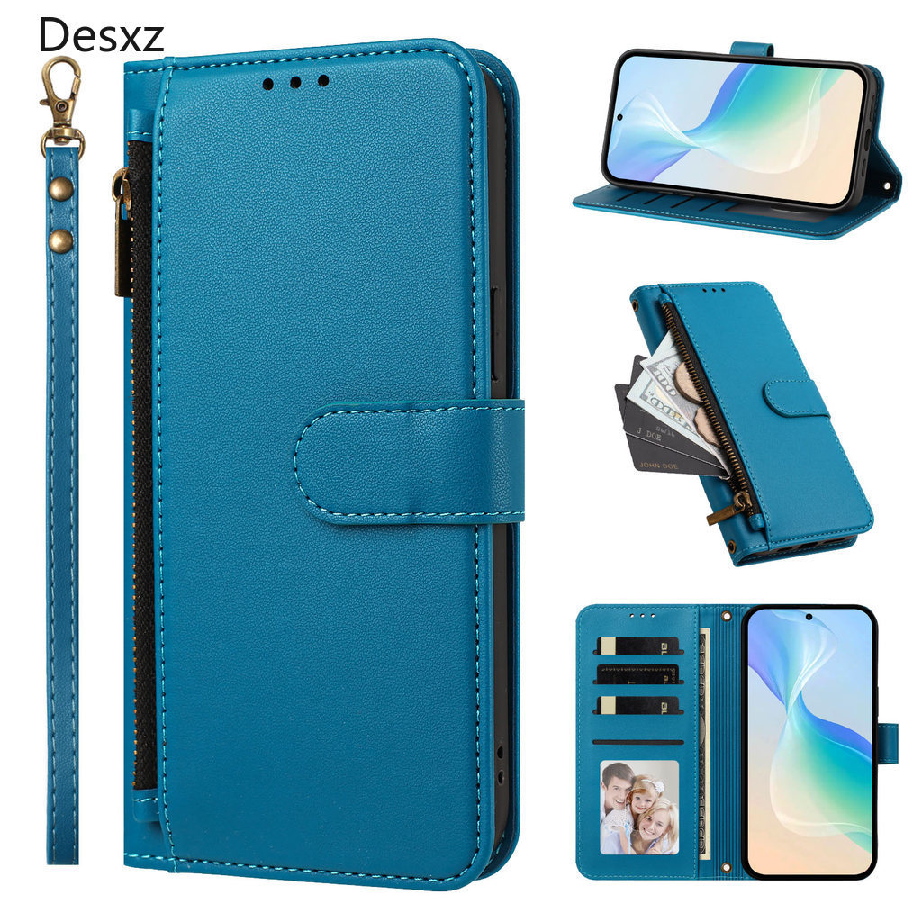 ปลอกสําหรับ VIVO Y29 Y29E Y29S Y19 Y19S Y5S Y04 ช่องใส่การ์ดซิปกระเป๋าสตางค์สไตล์ฝาครอบหนัง PU เคสโท