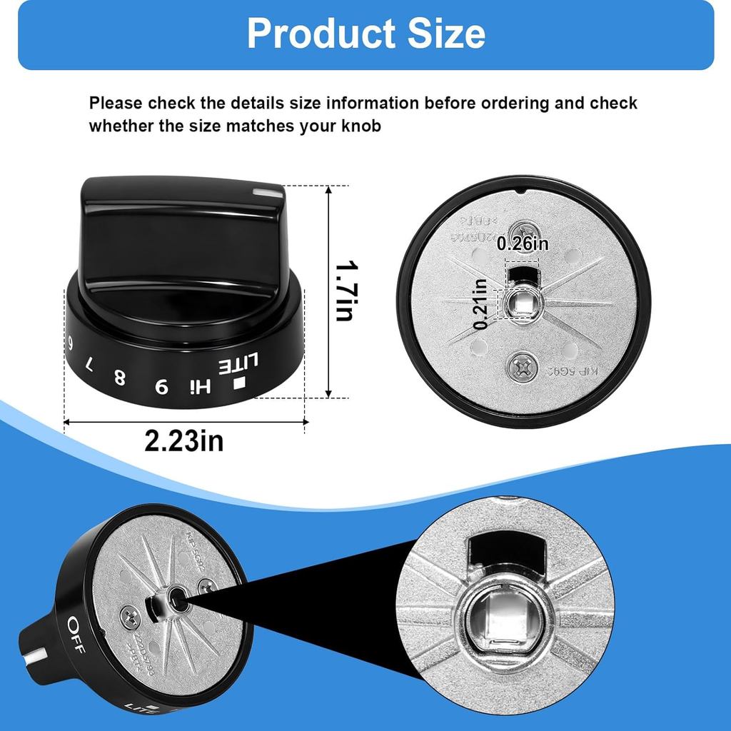 อัพเกรด WB03X24759 ลูกบิดเตาเข้ากันได้กับ GE Gas Range เตาอบลูกบิด, JGB645DEK1BB, JGB645DEK2BB, JGB6