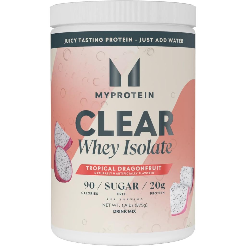 Myprotein Clear Whey Isolate Protein Powder, 35 เสิร์ฟ (1.9lbs) Tropical Dragonfruit, โปรตีน 20g ต่อ