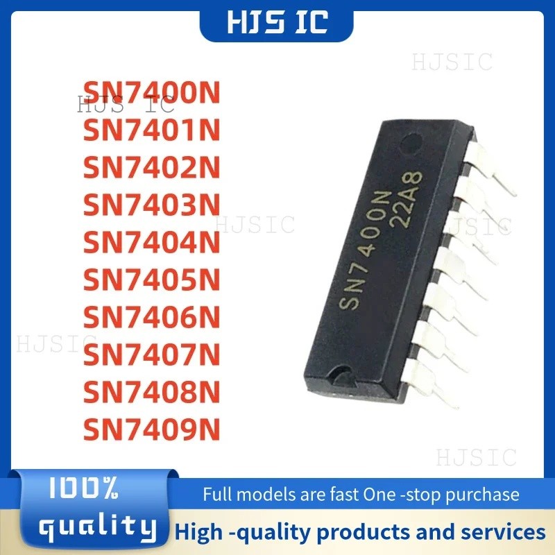 5PCS SN7400N SN7401N SN7402N SN7403N SN7404N SN7405N SN7406N SN7407N SN7408N SN7409N DIP-14 ชิปขายส่