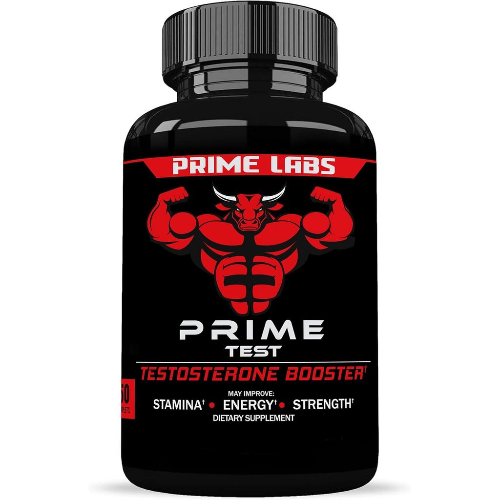Prime Labs - Mens Testosterone Booster - Stamina, Endurance, & Strength Booster - 60 แคปซูล HU1K