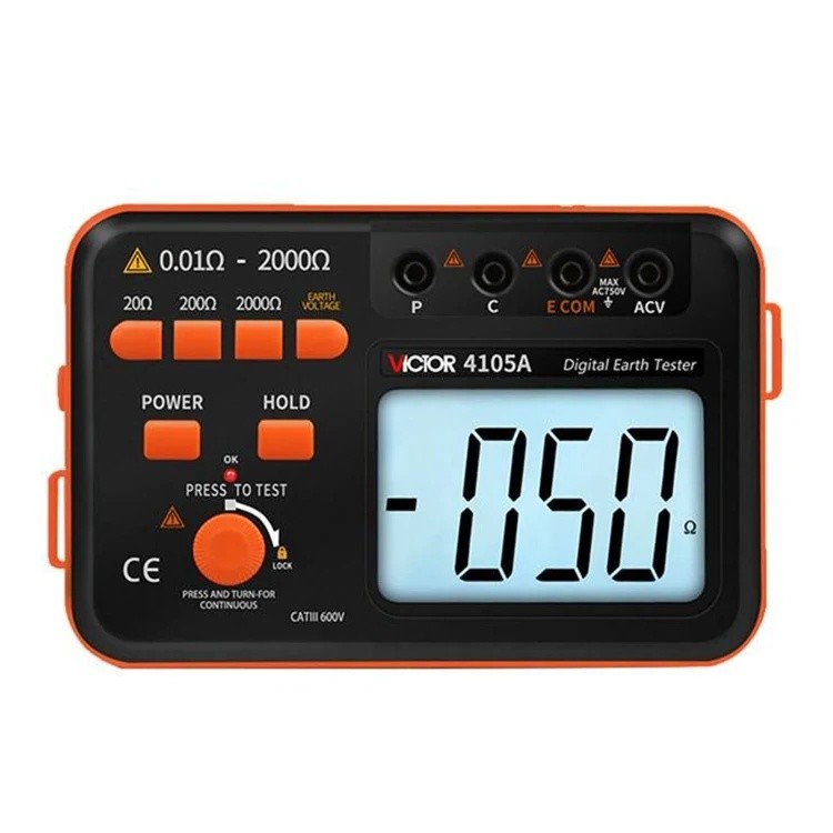 YADM VC4105A/VC4105B เครื่องทดสอบความต้านทานดินแบบดิจิตอลพร้อมการป้องกันโอเวอร์โหลดดิจิตอลเฉพาะจอแสด