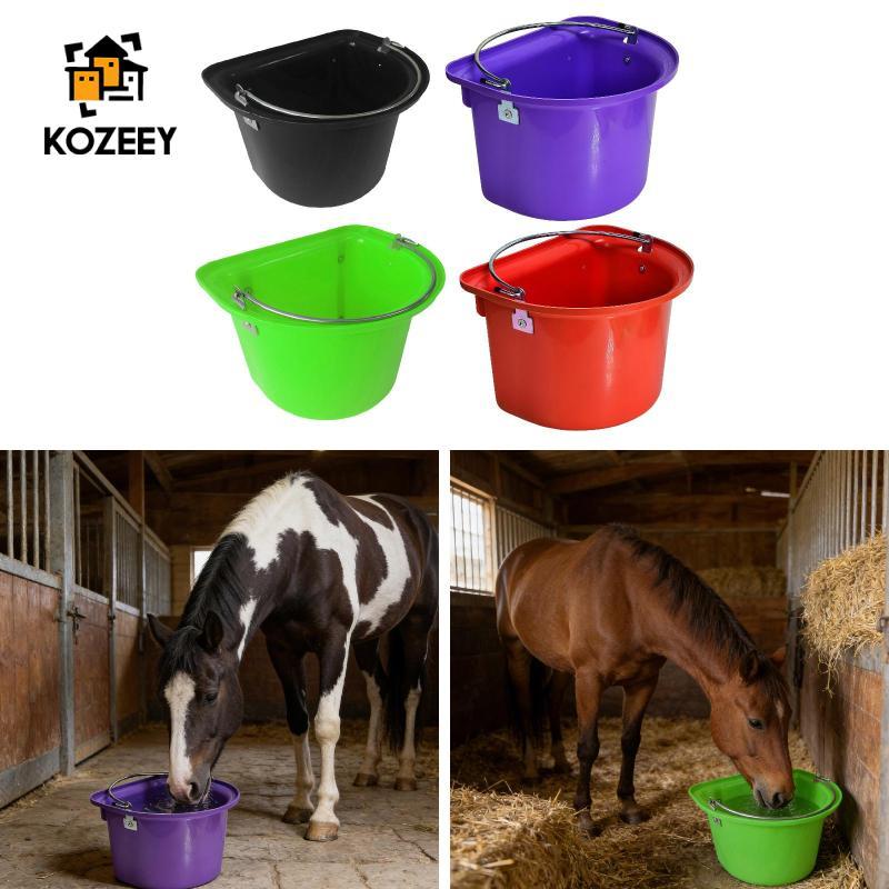 [KOZEEY] Horse feed Bucket feed Trough สําหรับเครื่องป้อนน้ําแบบแขวนง่ายรูปภาชนะป้อนอาหารปศุสัตว์สํา