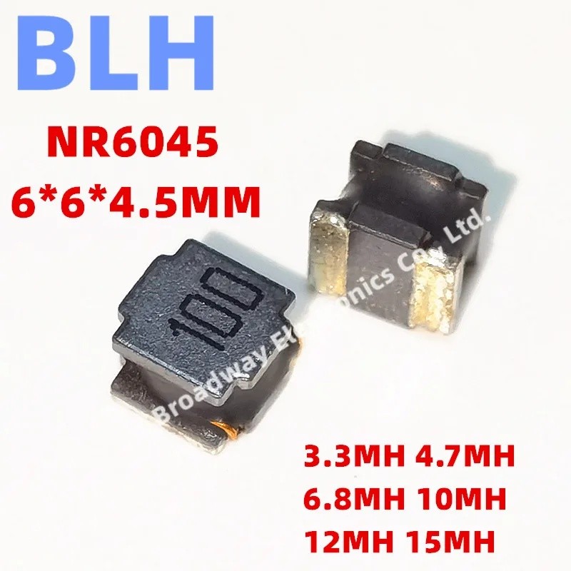 10PCS NR6045 SMD กาวแม่เหล็ก Shielded Power Inductor 3300UH 3.3MH 302 4700UH 4.7MH 472 6800UH 6.8MH 