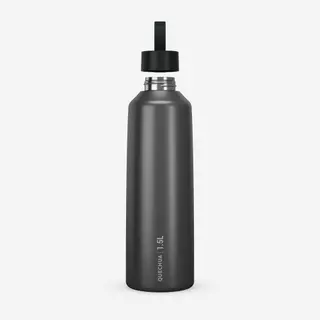 Decathlon 1.5 L Stainless Steel Flask ขวดน้ำสเตนเลสสตีลฝาเกลียวขนาด 1.5 ลิตร รุ่น Flask 100 - Grey