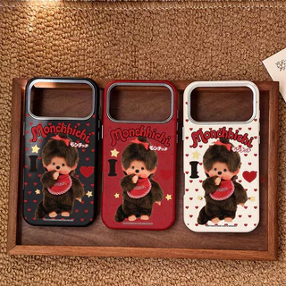 เคสไอโฟน13 17 เคสหนังวัว ลายมอนจิจิน่ารักฮิต สำหรับiPhone 16 17 13 14 15 12 11 Pro Max 7 8 14 15 16 Plus XR X