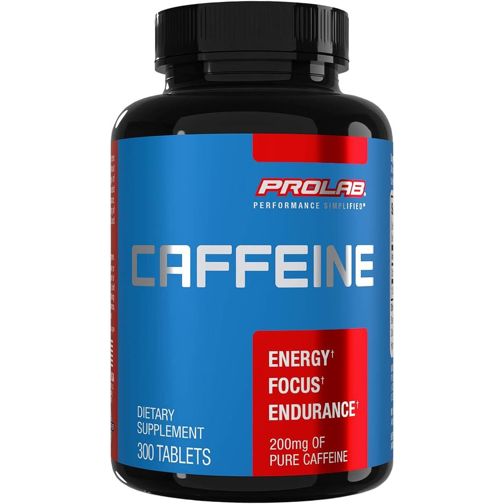 ProLab Caffeine 200mg, Energy, Focus & Endurance, Pre-Workout (300 Count)