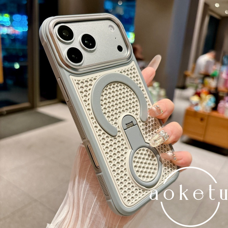 ตาข่ายฟุตบอลสร้างสรรค์กระจายความร้อนวงเล็บหมุนได้เคสโทรศัพท์แม่เหล็กเหมาะสําหรับ ไอโฟน 11 12 13 14 15 16 17 มือโปร สูงสุด รวมทุกอย่างฝาครอบซิลิโ