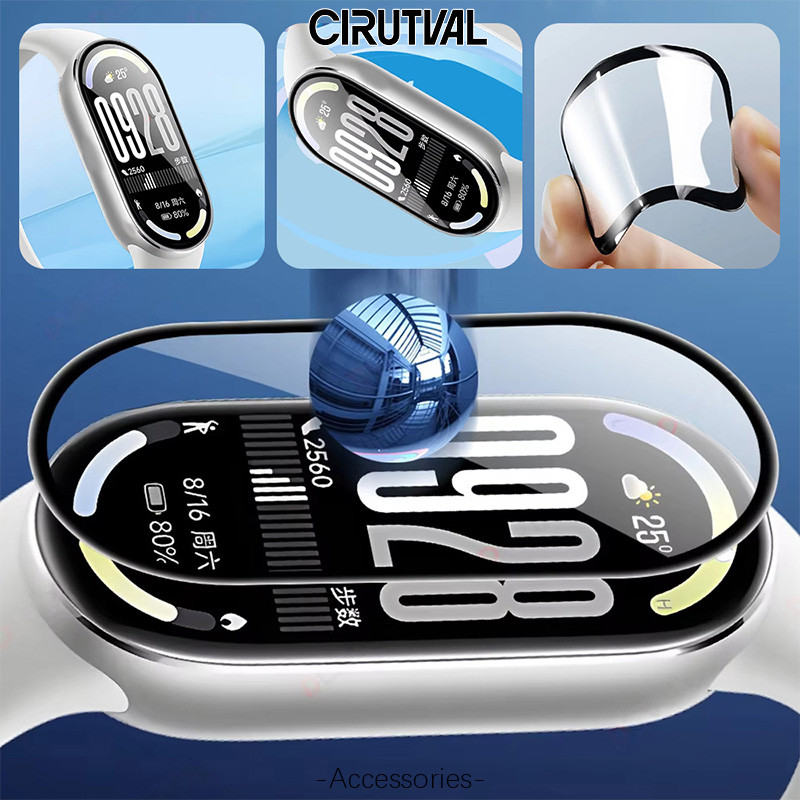 กระจกนิรภัย 3D/ฟิล์มไฮโดรเจล TPU นุ่ม ฟิล์มป้องกันหน้าจอ อุปกรณ์เสริม for Xiaomi Mi Band 11 10 9 8 NFC