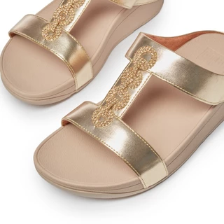 FITFLOP COMM-FINO SPARKLE SLIDES รองเท้าแตะแบบสวมผู้หญิง รุ่น CH1-675 สี Platino