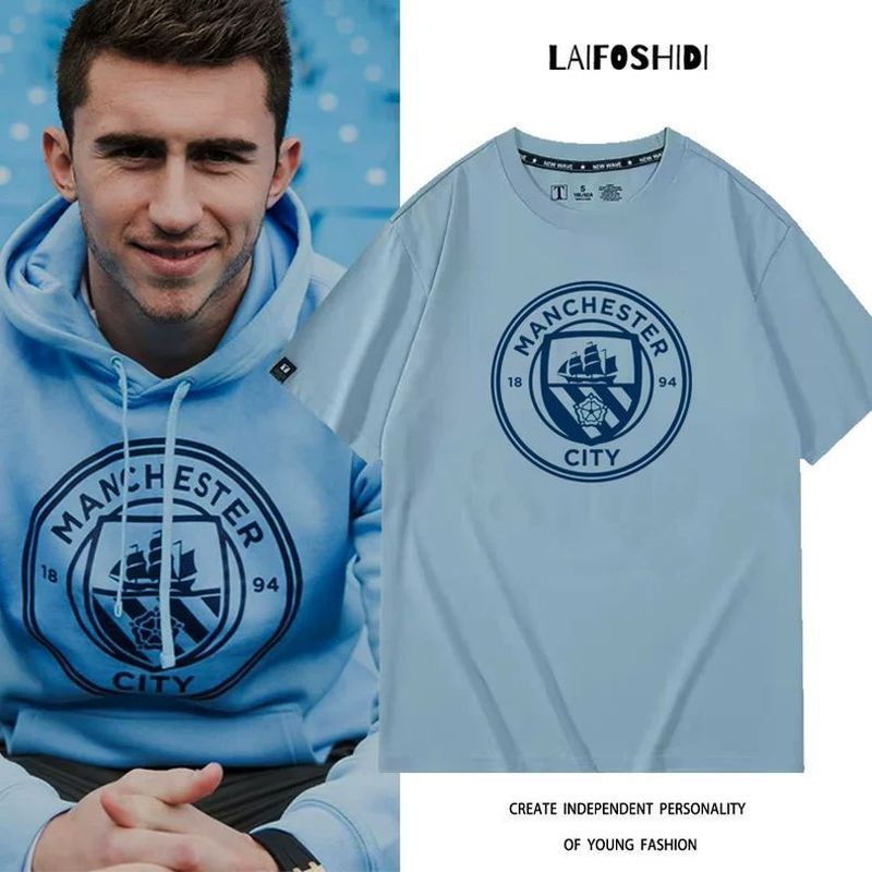 Championship English Super Triple Championship Commemorative Short Sleeve T-Shirt Male Harland Footb