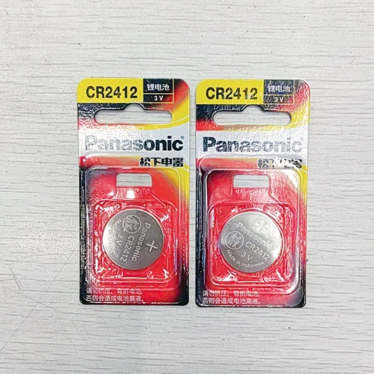 แบตเตอรี่ Panasonic CR2412 แบตเตอรี่ปุ่ม 3v นําเข้า CR2412 RTI9