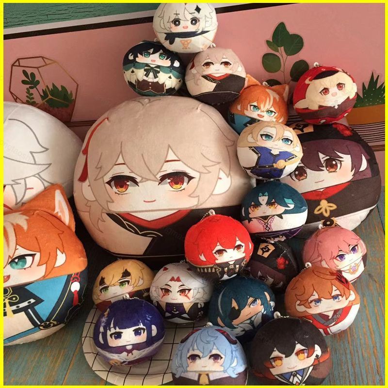 Genshin Impact หมอนตุ๊กตาตกแต่งบ้าน Kazuha Yae Miko Beelzebul ตุ๊กตาตุ๊กตาของเล่นตุ๊กตาสําหรับเด็กจี
