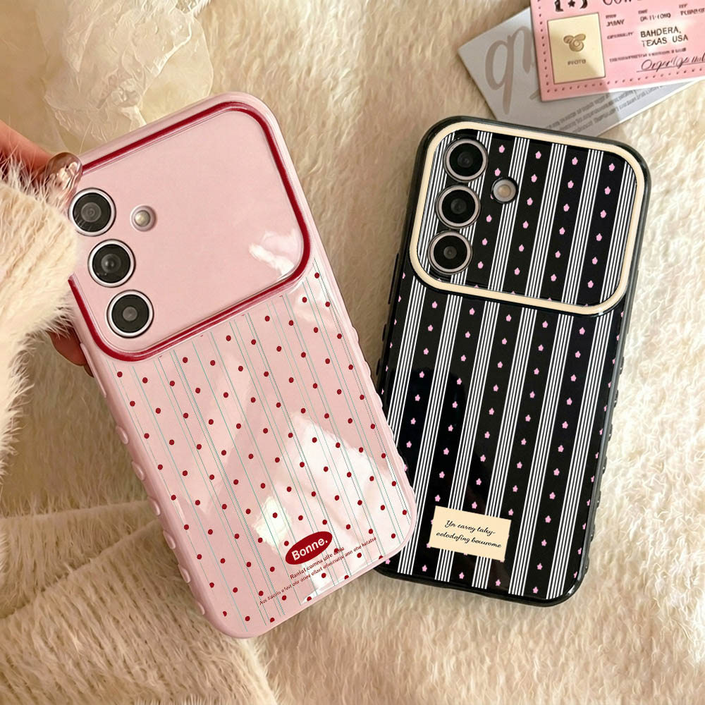 เคสมือถือ For Samsung A56 A55 A17 A57 A36 A37 A36 A26 A07 A05S A54 A15 A06 A16 A27 A05 A12 A13 A14เคสโทรศัพท์ขอบรูปหัวใจ