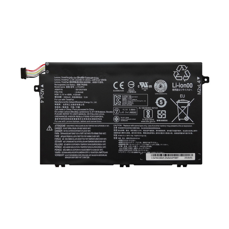 แบตเตอรี่ Lenovo L17C3P51 L17M3P51 / 2 L17L3P52 01AV448 SB10K97609