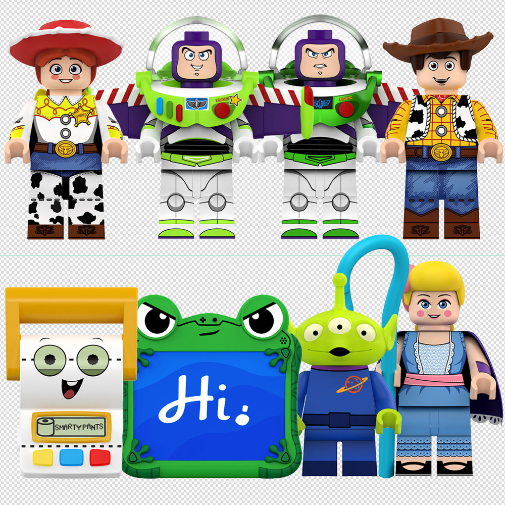 ใหม่ Toy Story 5 Woody Jessie Lilypad Smarty กางเกง Bo Peep Stinky Pete Zurg บล็อกตัวเลขของเล่น