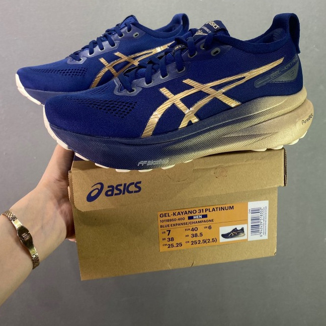 Gel-Kayano 31 Breathable Cushioning สวมใส่ Outsole แฟชั่นรองเท้ากีฬาลําลอง 5ZPW