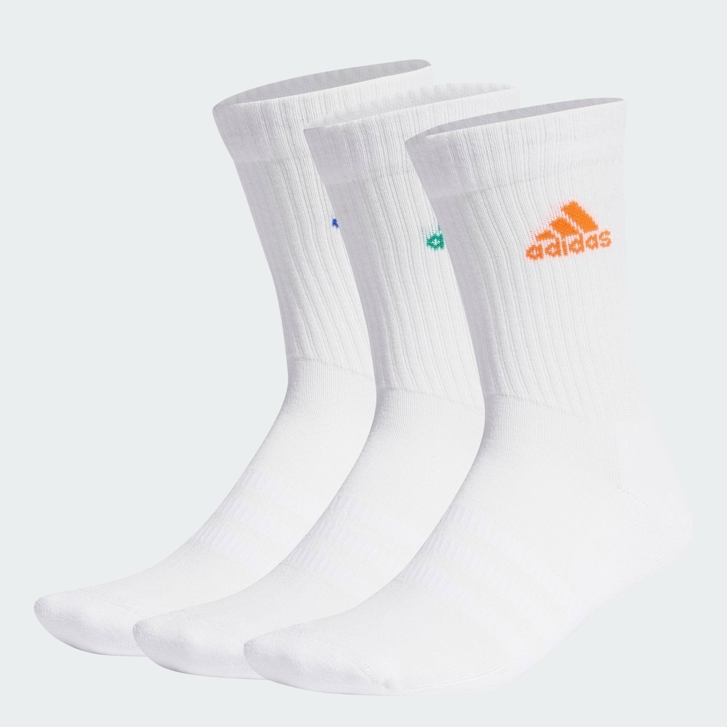 Adidas Lifestyle & Basketball Set 3 ชิ้น White Unisex Cushioned High Socks IC1314