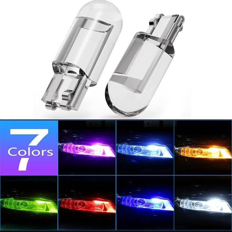 Ha W5W Led T10 รถ COB Clear 6000K รถยนต์มอเตอร์ใบอนุญาตโคมไฟโดมอ่าน DRL หลอดไฟสไตล์ 12V TH