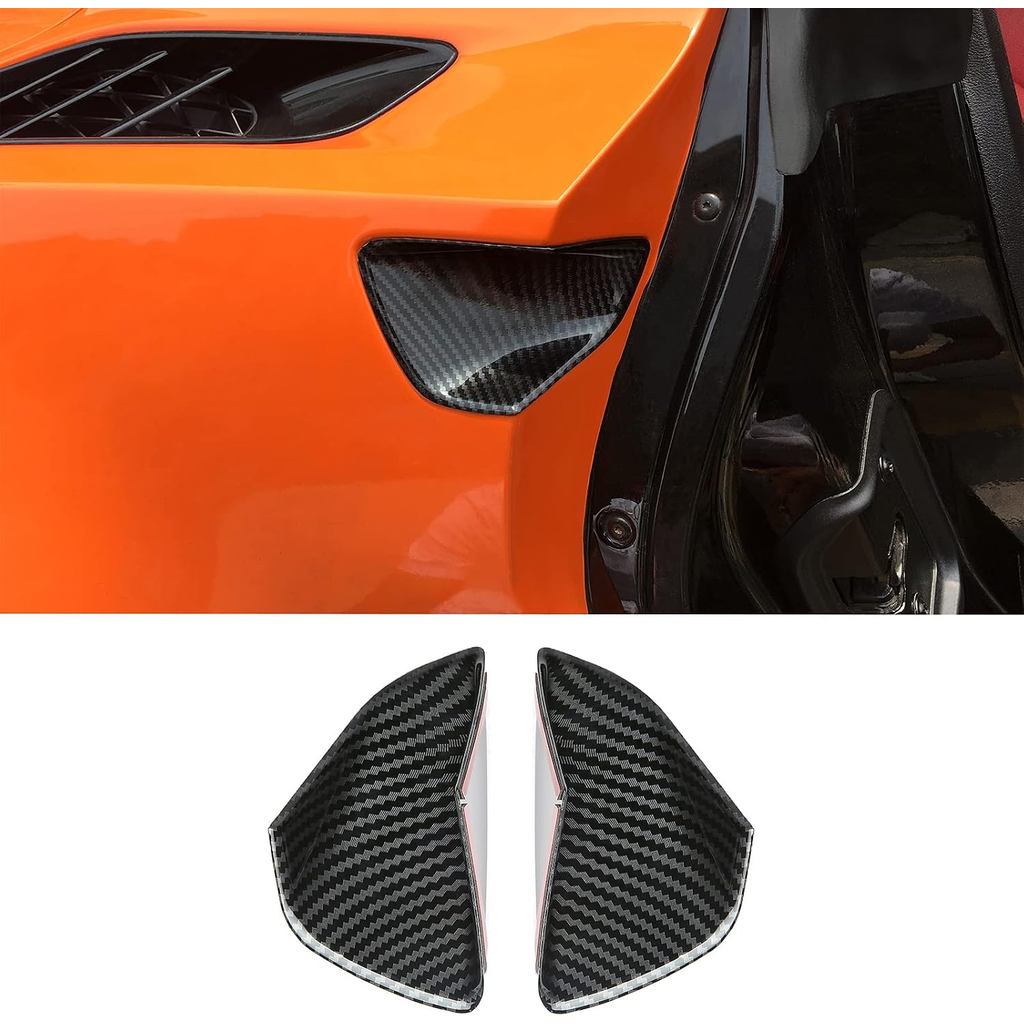 สําหรับ C7 Corvette คาร์บอนไฟเบอร์มือจับประตู Trim อุปกรณ์เสริม 2014-2019 | 3M เทปติดตั้งง่ายภายในสํ