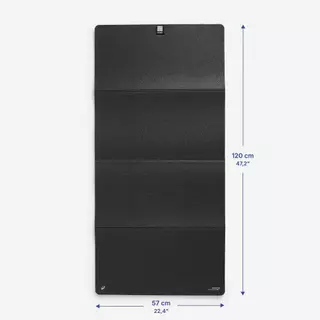 Decathlon 8 Mm Thick Indoors And Outdoors Durable Folding Fitness Mat เสื่อปูพื้นสำหรับการออกกำลังกายหนา 8 มม. - Black
