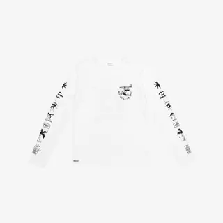 Decathlon Kids’ Surfing Long Sleeve UV-Protection T-Shirt เสื้อโต้คลื่นแขนยาวป้องกันรังสียูวีเด็ก รุ่น 100 - White