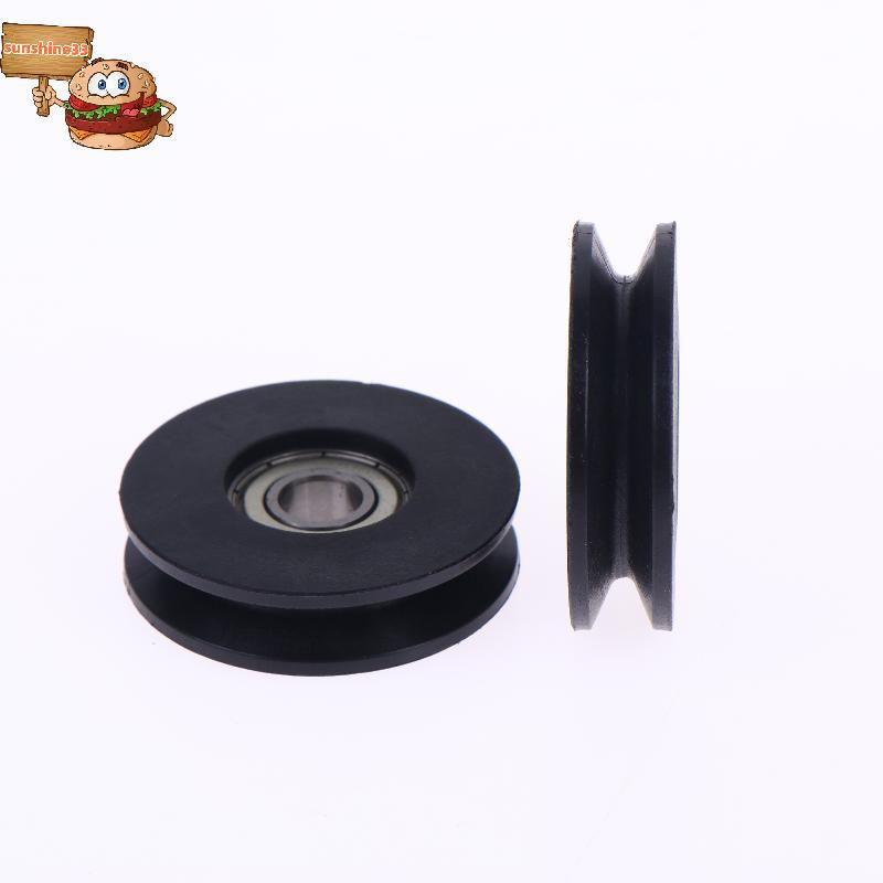 Sun 1 ชิ้น U Groove ไนลอน Over Line Pulley Quiet Operation เชือกลวดยกล้อสําหรับตู้เสื้อผ้าประตูบานเล