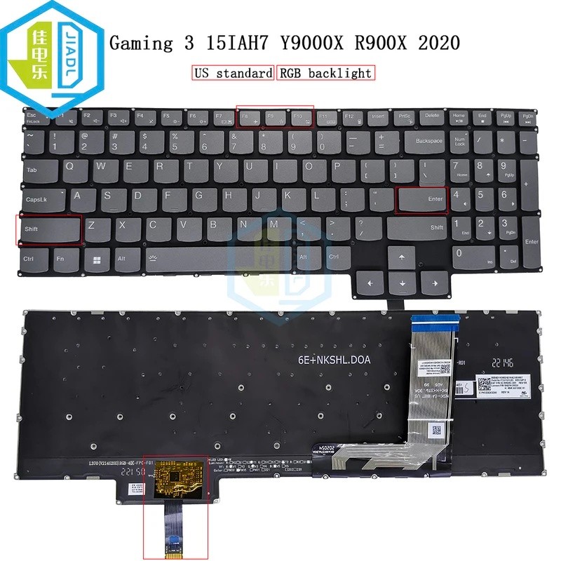 US RGB Backlight แป้นพิมพ์แล็ปท็อปสําหรับ Lenovo LOQ 15IRH8 82XV 15aph8 16irh8 16aph8 เกมภาษาอังกฤษ 