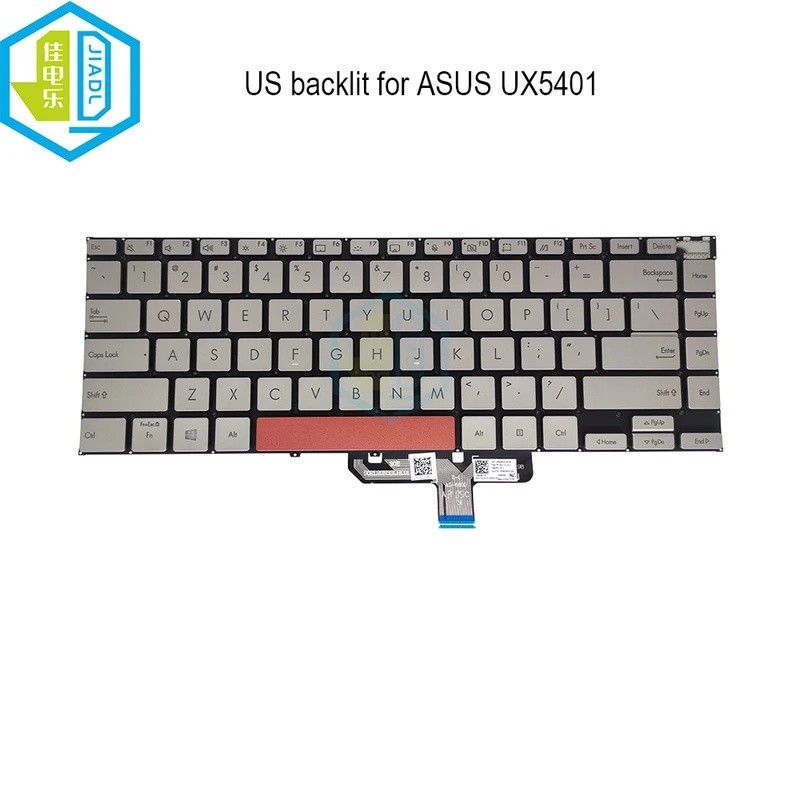 US UI รัสเซียแล็ปท็อป Backlit คีย์บอร์ด Backlight ภาษาอังกฤษสําหรับ ASUS Zenbook 14X OLED UX5400EG U