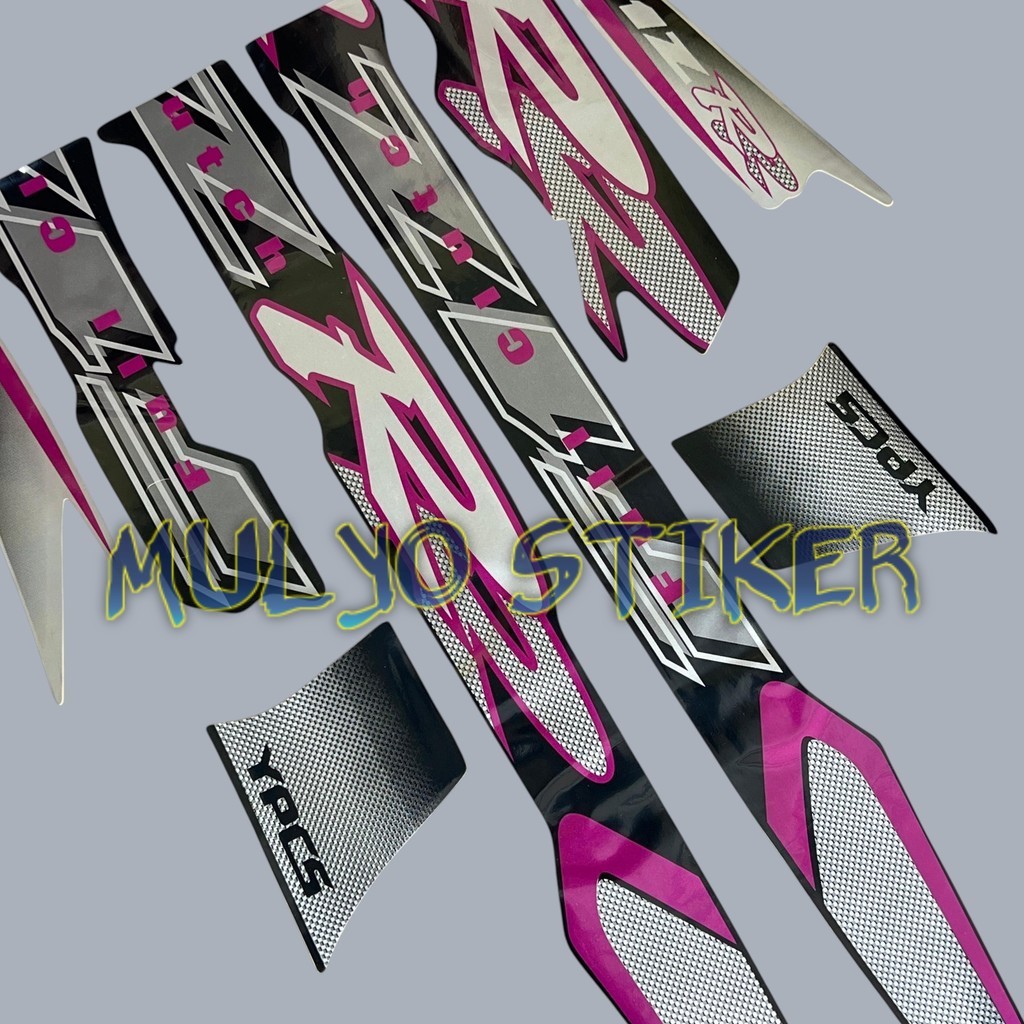 UNGU STRIPING STICKER Yamaha F1ZR fizr fiz r f1 zr 2001 2002 สีม่วงที่เหมาะสมสีดําสีเงินร่างกาย