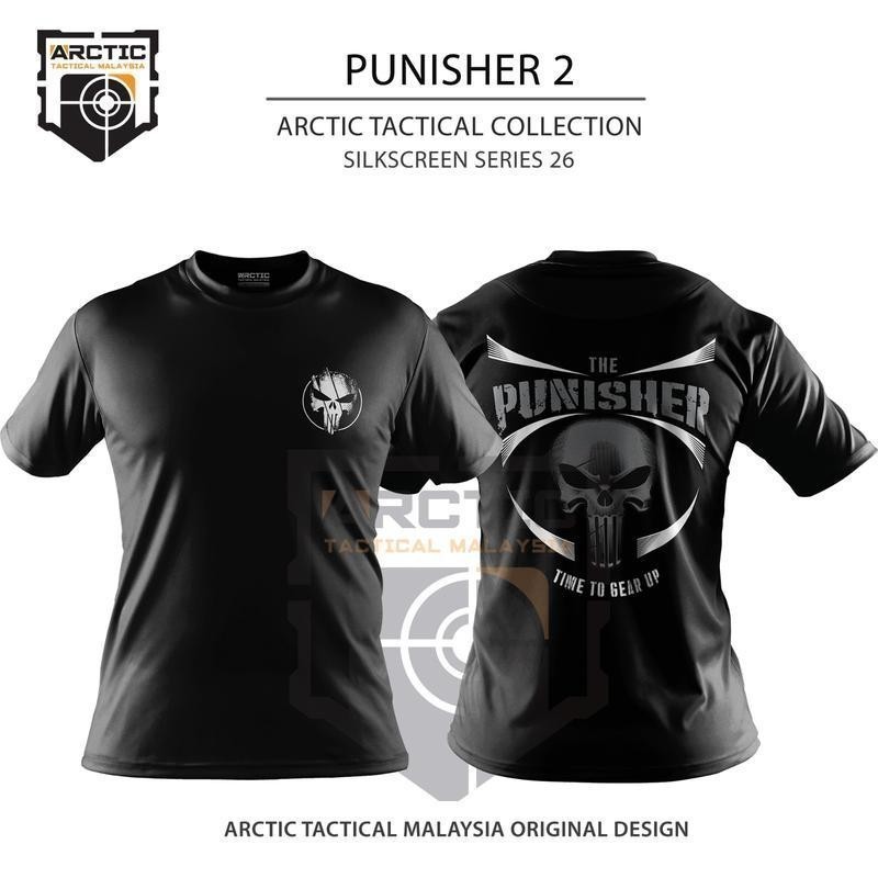 [2026 New Top] Arctic Tactical Microfiber Screen Print Anime T-shirt "Punisher 2" Quick Drying Breat