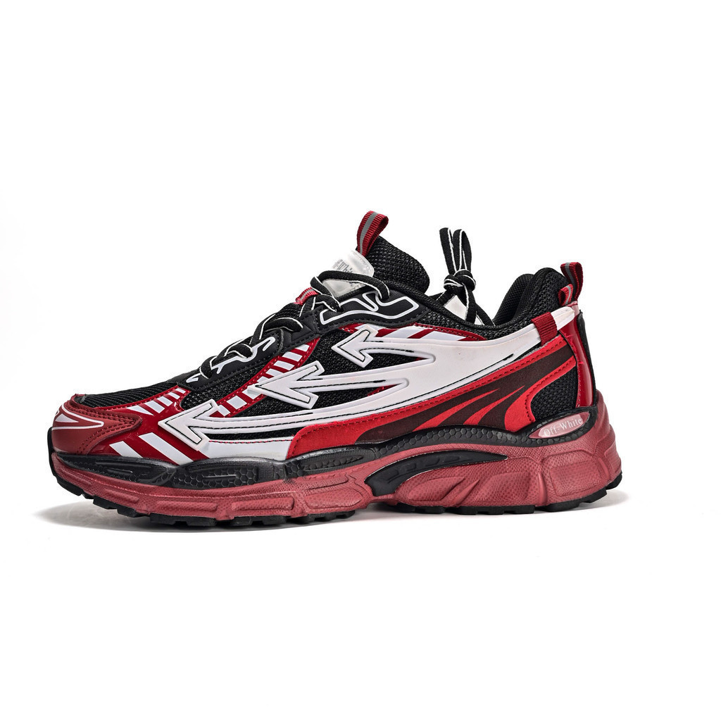 OFF-WHITE ที่เหมาะสมกลับของผู้ชายรองเท้ากีฬารองเท้าแตะกันลื่นรองเท้าวิ่งที่อบอุ่น