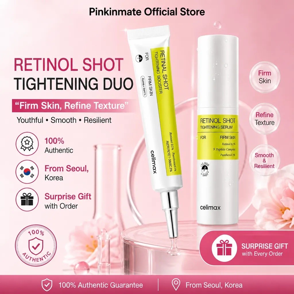 Celimax Retinol Serum 30ml + Retinal Shot 15ml Kit, Firming Anti-Aging Wrinkle Repair Facial Olive Young Bestseller