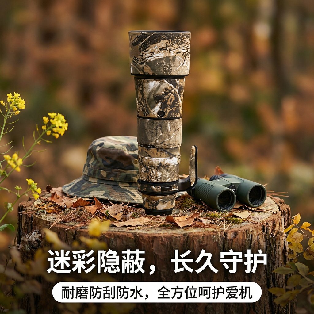เหมาะสําหรับ NIKON NIKON Z180-600 มม.F5.6 เลนส์เทเลโฟโต้ลายพรางเสื้อแจ็คเก็ตแคนนอนเคสป้องกัน Z600F6.
