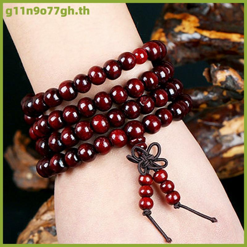 GNH Sandalwood buddhism Mala Sandal ลูกปัดอธิษฐาน108ลูกปัดสร้อยคอสร้อยคอ th