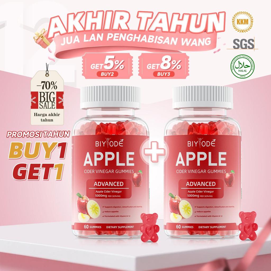 【Acara terhad】BIYODE PROMO ULANG TAHUN BIYODE BUY 1 GET 1 FREE- disahkan HALAL  Set  & Cuka Epal Han