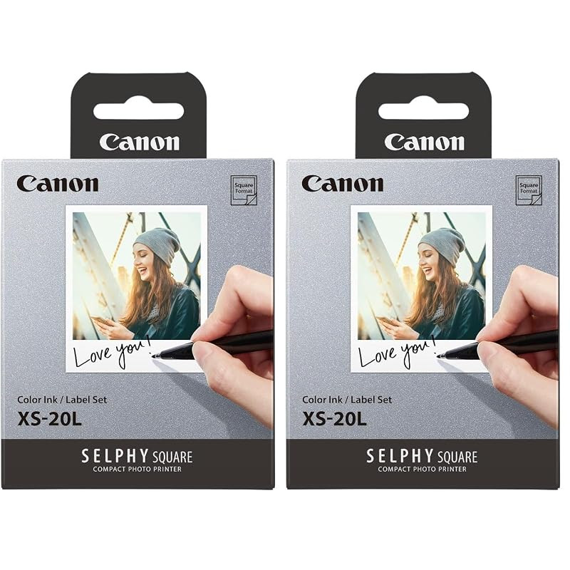 Canon SELPHY SQUARE QX10/QX20 Compatible Color Ink/Label Set XS-20L