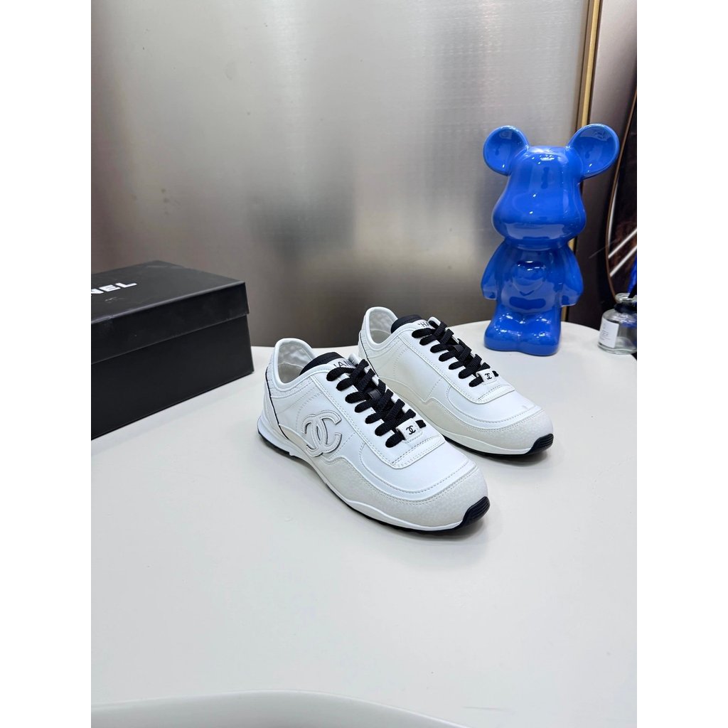 Chanel Hot Panda รองเท้าการจับคู่สีหนาSoled Casual กีฬารองเท้ารองเท้าผ้าใบ CHANE Chanel หนาSoled Pan