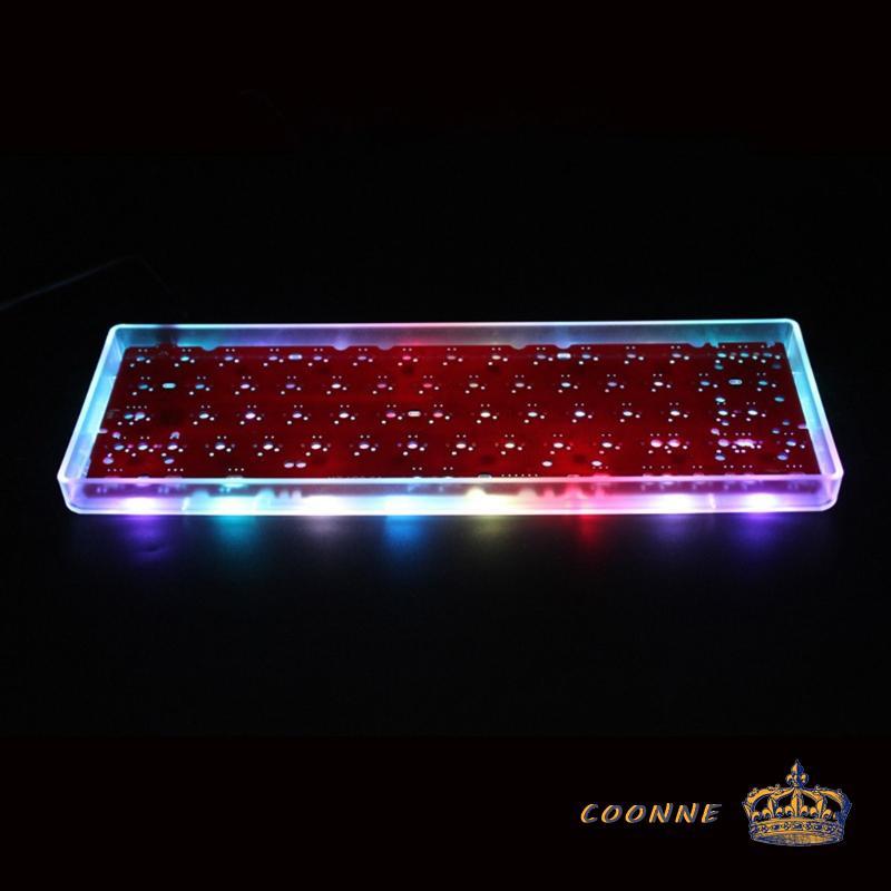 Coonn Clear Mini Keyboard GH60 พลาสติกสําหรับเคสสําหรับ 60% Mechanical Gaming Keyboard Com
